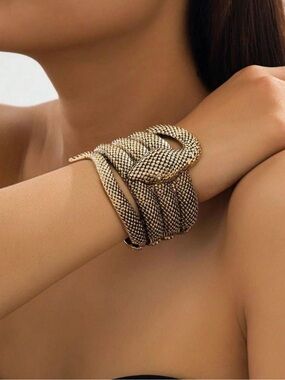 Gold Snake Wrap Bracelet